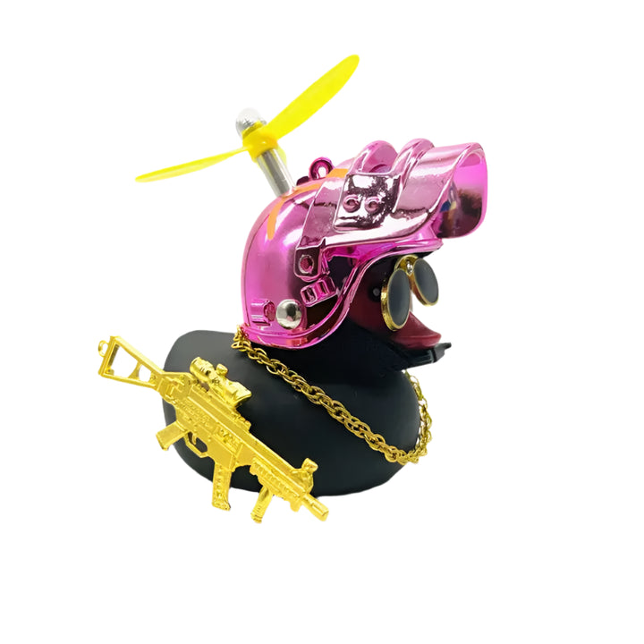 Helmet Duck Car Ornament – Funny Dashboard or Bike Buddy 🐥🏍️🚗