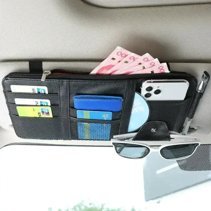 Car Sun Visor Organizer – Multi-Pocket Storage & Document Holder