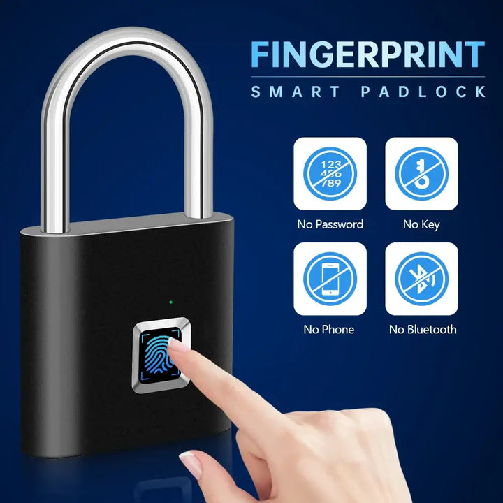 KERUI Smart Fingerprint Padlock – Keyless, Anti-Theft - Ebtkr