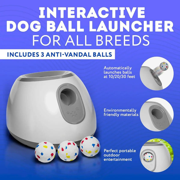 Automatic Dog Ball Dispenser & Thrower – Fun & Stimulating Dog Toy