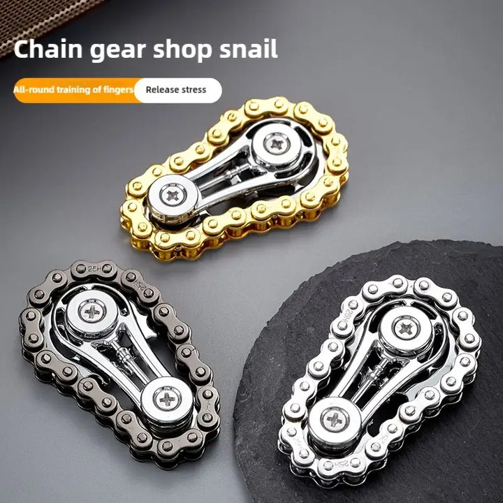 Sprockets Flywheel Metal Gyro Fidget Spinner – Stress Relief EDC Toy