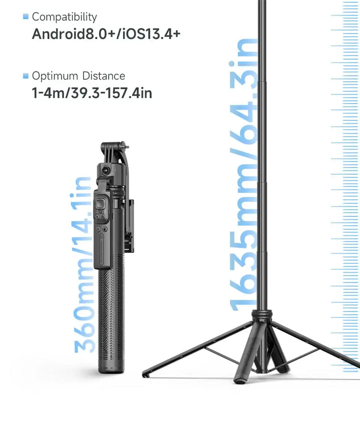 AI-Tracking Selfie Stick with 360° Auto-Rotation - Ebtkr