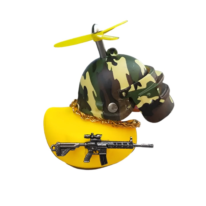 Helmet Duck Car Ornament – Funny Dashboard or Bike Buddy 🐥🏍️🚗