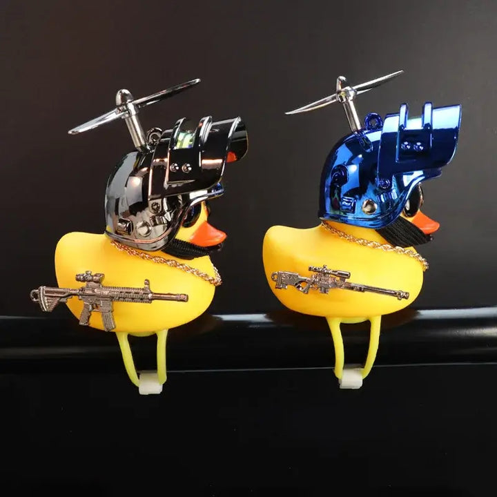 Helmet Duck Car Ornament – Funny Dashboard or Bike Buddy 🐥🏍️🚗
