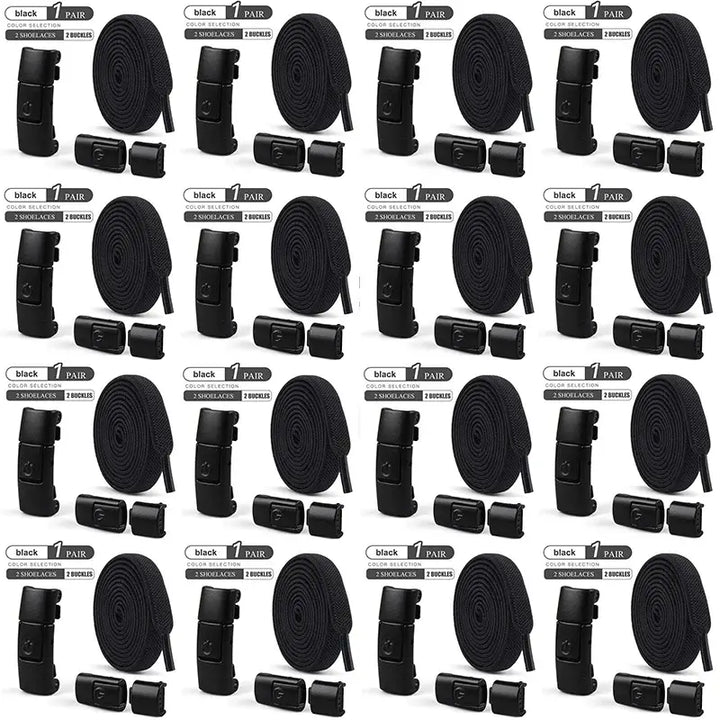 8mm No-Tie Elastic Shoelaces – Press Lock Convenience