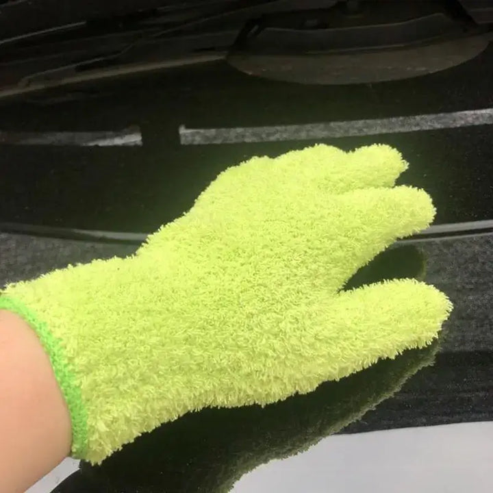 3Pairs Microfiber Dust Removal Gloves Coral Fleece Reusable Household Cleaning Tool - Ebtkr