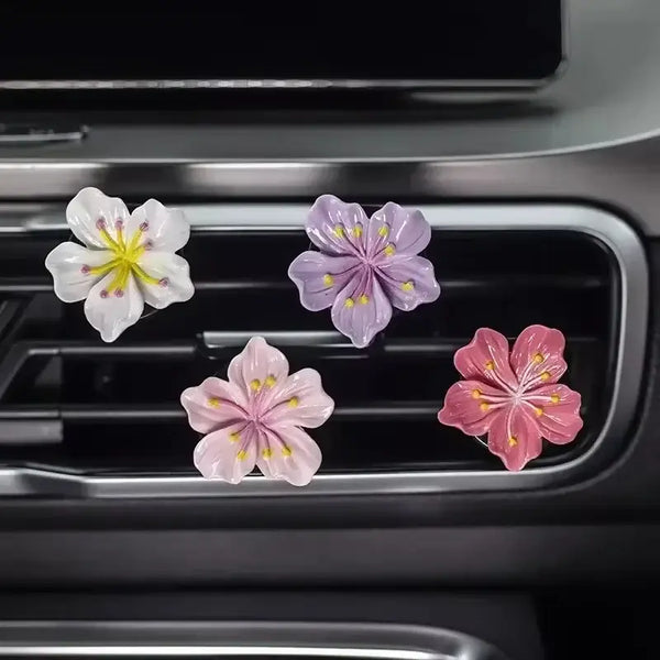2PCS Flower Car Air Fresheners – Peach Blossom Clip-On Aroma Diffuser 🌸🚗