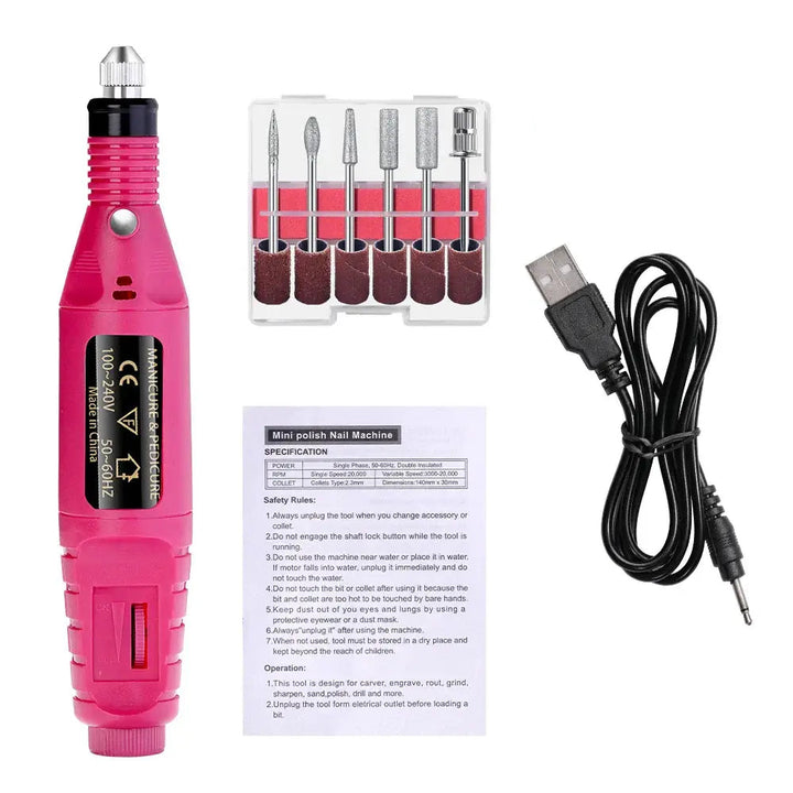 LULAA Electric Nail Drill Machine Set for Manicure And Pedicure - Ebtkr