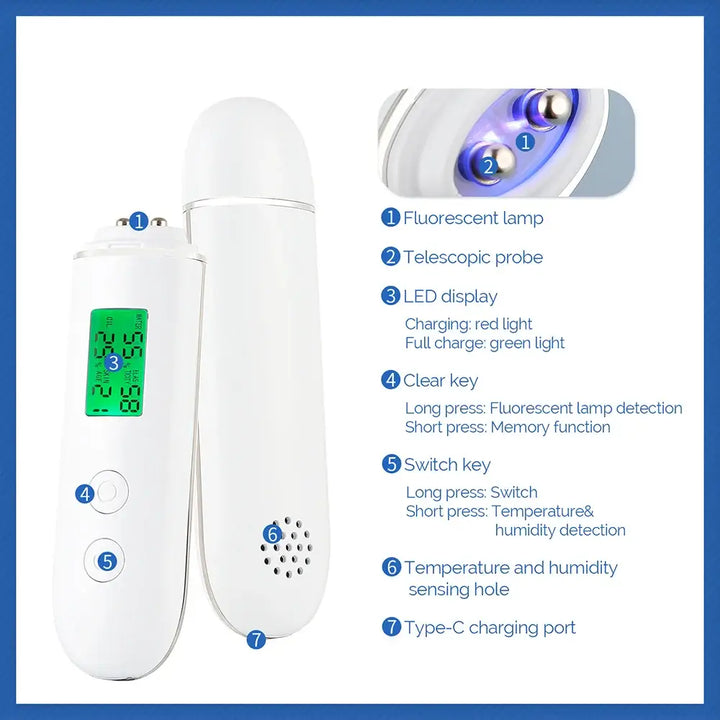 Smart Water Oil Tester, Facial Skin Analyzer - Ebtkr