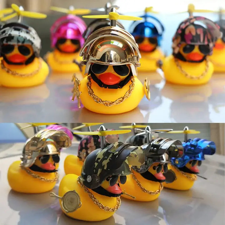 Helmet Duck Car Ornament – Funny Dashboard or Bike Buddy 🐥🏍️🚗