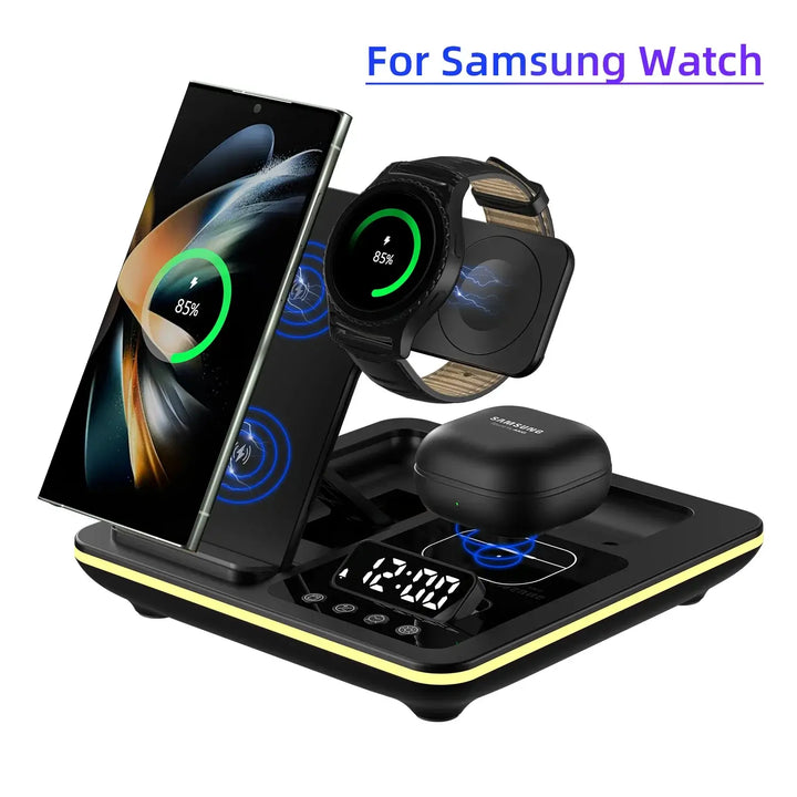 5-in-1 Magnetic Wireless Fast Charger Dock Station, Black Samsung