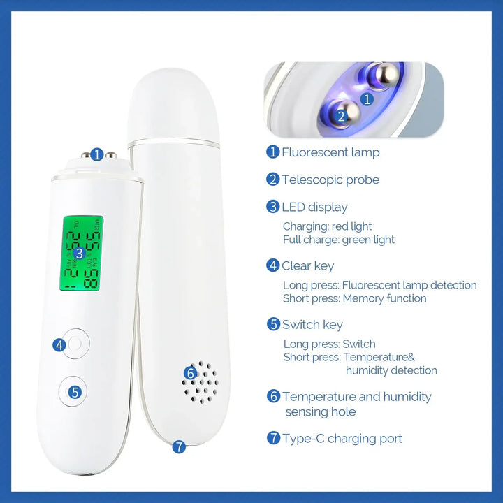 Smart Water Oil Tester, Facial Skin Analyzer - Ebtkr
