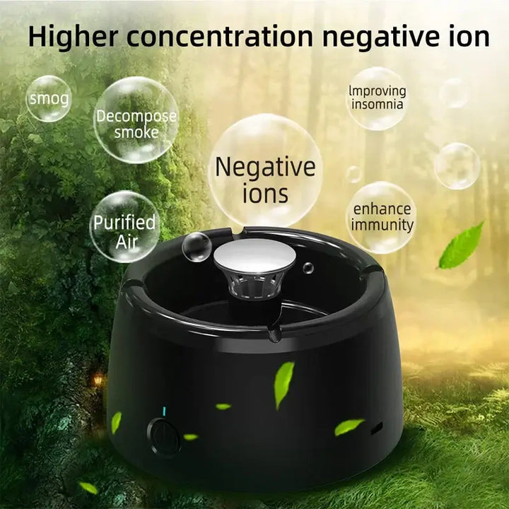 Air Purifier Ashtray – USB Rechargeable Smoke Eliminator for Home