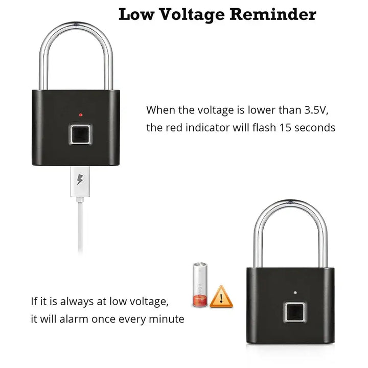 KERUI Smart Fingerprint Padlock – Keyless, Anti-Theft - Ebtkr