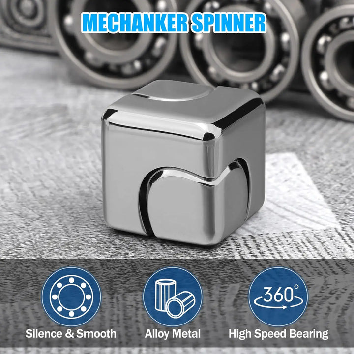 Metal Cube Rotating Gyroscope – Portable Anti-Stress Fidget Toy