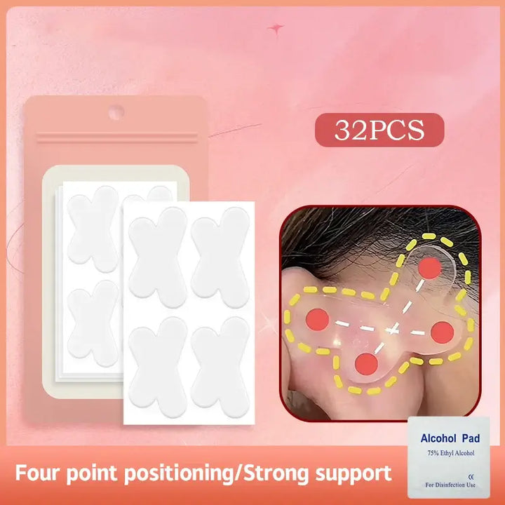 Elf Ear Lift Stickers – Invisible Silicone Beauty Tape (4–32 Pcs)