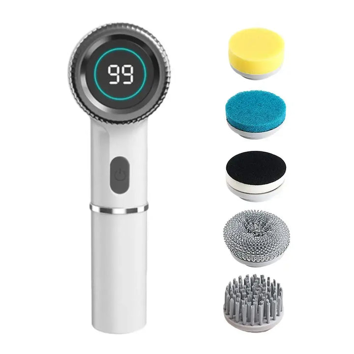 PLUZZ Zai Xiao Professional Electric Cleaning Brush Handheld Rechargeable for Bathroom Kitchen - Ebtkr