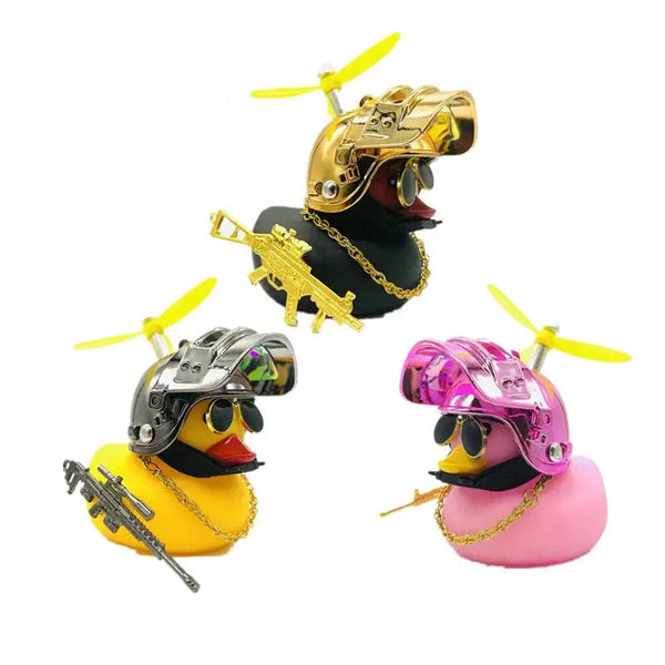 Helmet Duck Car Ornament – Funny Dashboard or Bike Buddy 🐥🏍️🚗