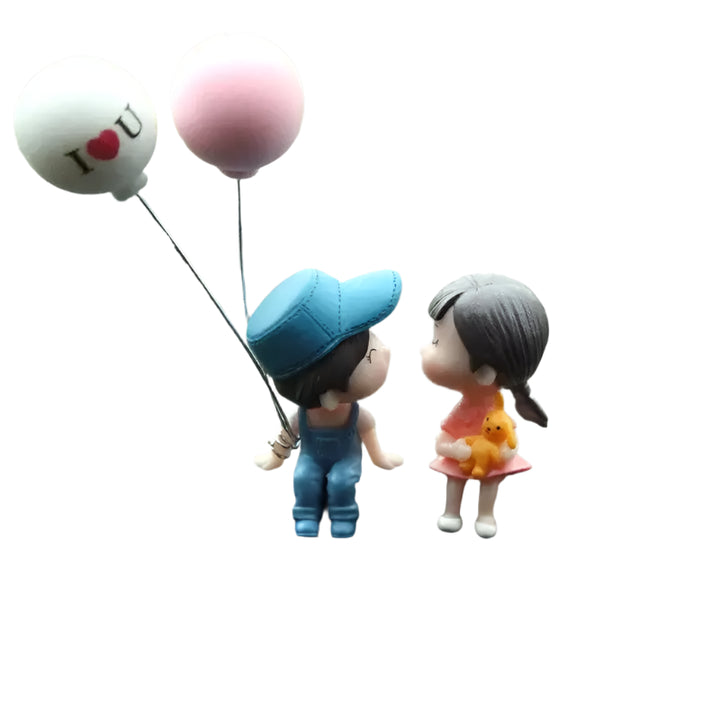 Cute Couple Dashboard Ornaments – Balloon Figurines for Car Décor 🎈💑🚗