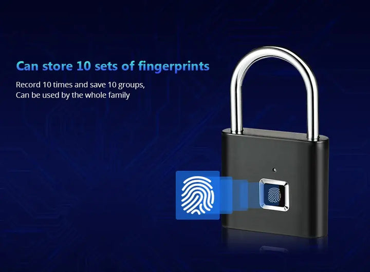 KERUI Smart Fingerprint Padlock – Keyless, Anti-Theft - Ebtkr