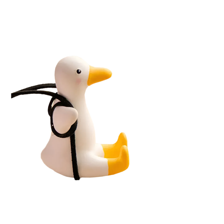 Cute Duck Car Mirror Pendant – Tire Swing Charm for Women 🚗🦆💛