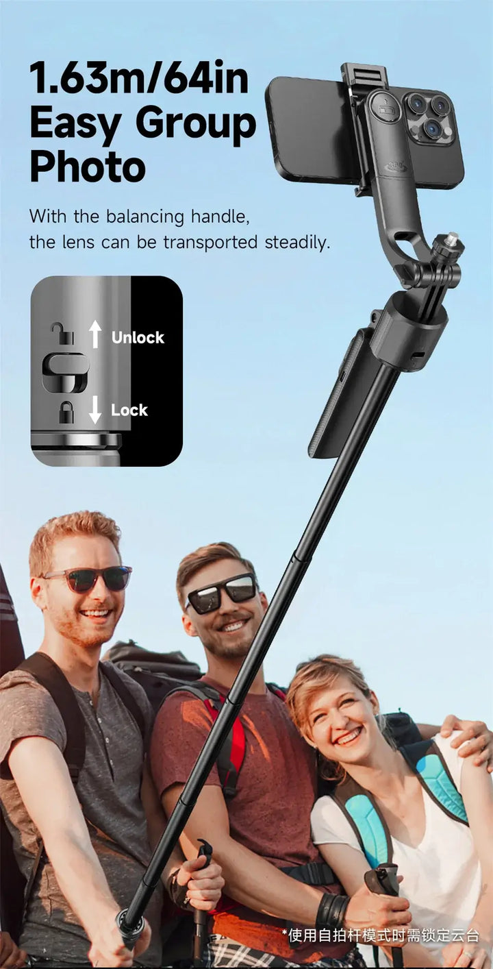 AI-Tracking Selfie Stick with 360° Auto-Rotation - Ebtkr