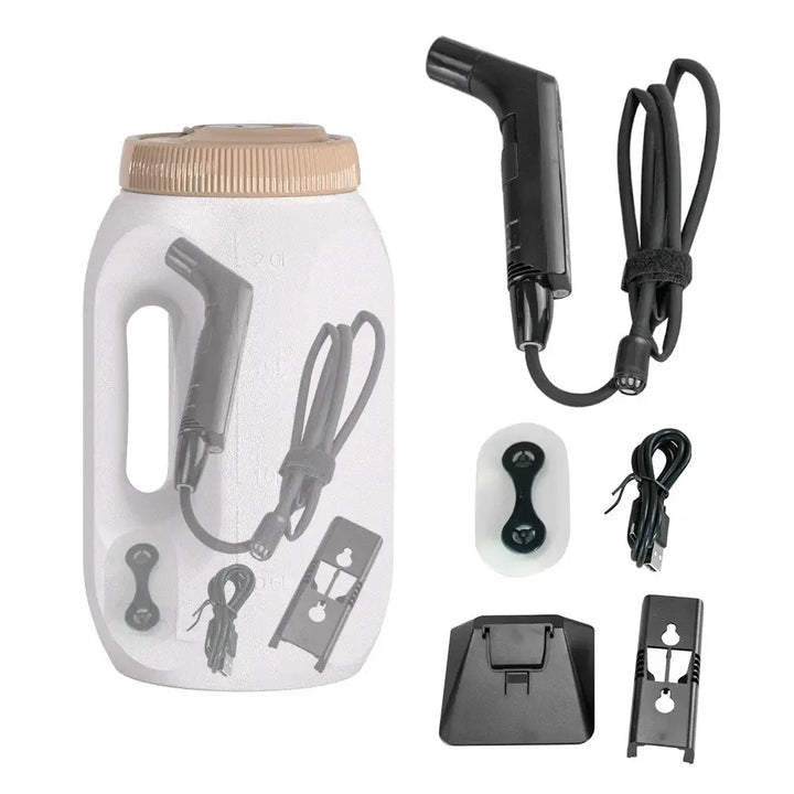 Portable Electric Bidet 2.5L Rechargeable Shataf Hand Sprayer Black/White for Personal Hygiene - Ebtkr