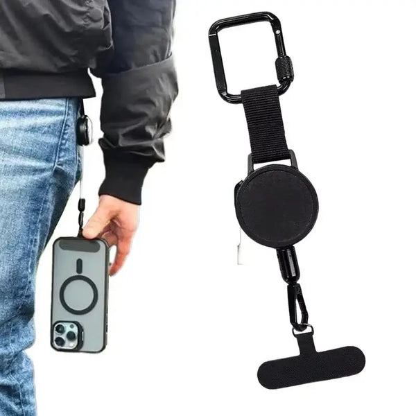 Anti-Theft Retractable Phone Lanyard – Secure Tether with Carabiner for Outdoor Use 📱🧗