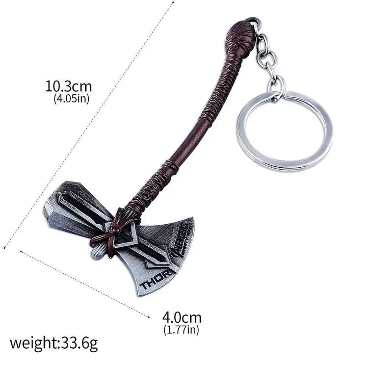 Thor’s Hammer Metal Keychain – Epic Key Ring for Marvel Fans 🔨⚡