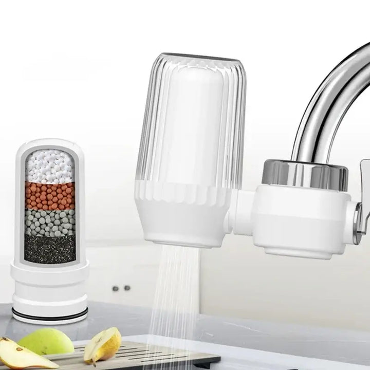 Compact Faucet Water Purifier – Washable Filter for Kitchen Use