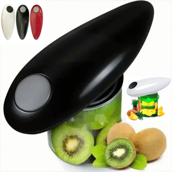 Electric Can Opener Smooth Edge Bottle Opener Battery Operated Tin Opener One Touch for Weak Hands for All Kinds of Jars