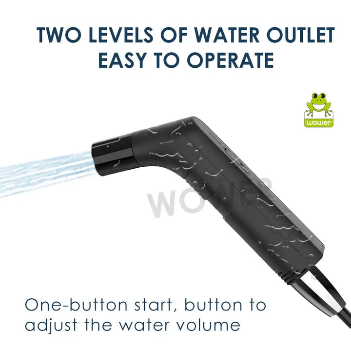 Portable Electric Bidet 2.5L Rechargeable Shataf Hand Sprayer Black/White for Personal Hygiene - Ebtkr