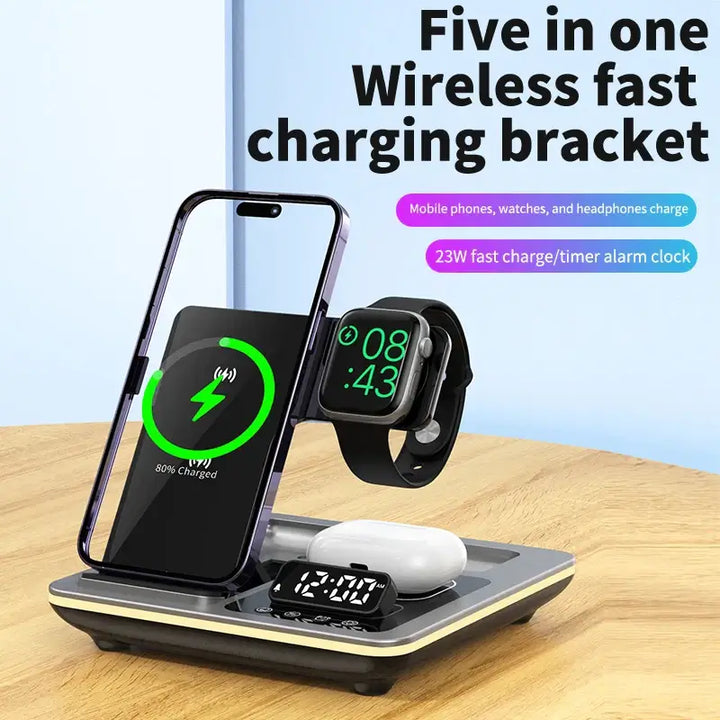 5-in-1 Magnetic Wireless Fast Charger Dock Station, Set