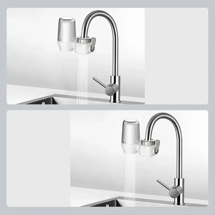 Compact Faucet Water Purifier – Washable Filter for Kitchen Use