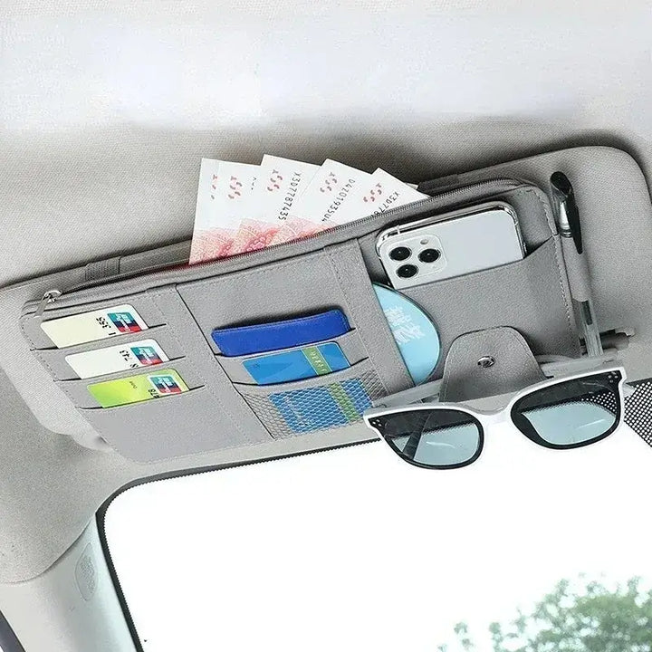 Car Sun Visor Organizer – Multi-Pocket Storage & Document Holder