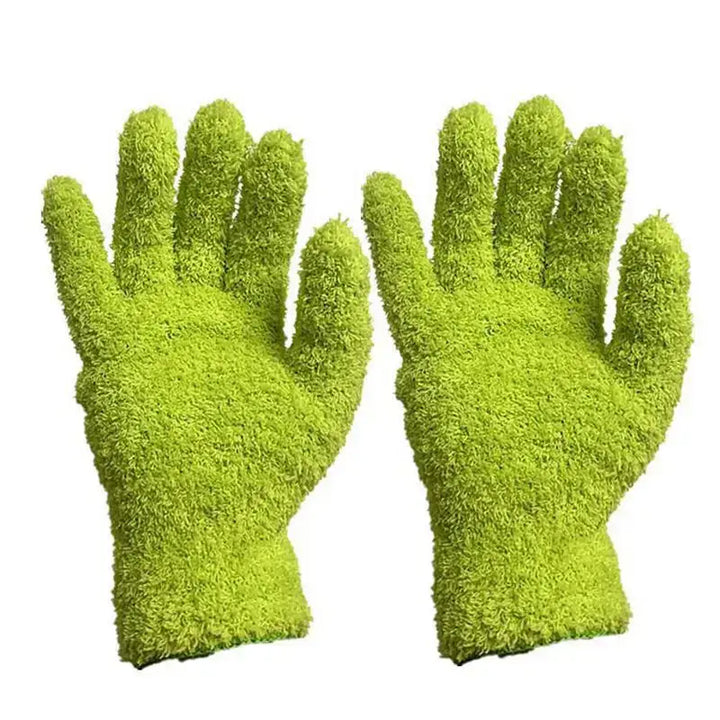 3Pairs Microfiber Dust Removal Gloves Coral Fleece Reusable Household Cleaning Tool - Ebtkr