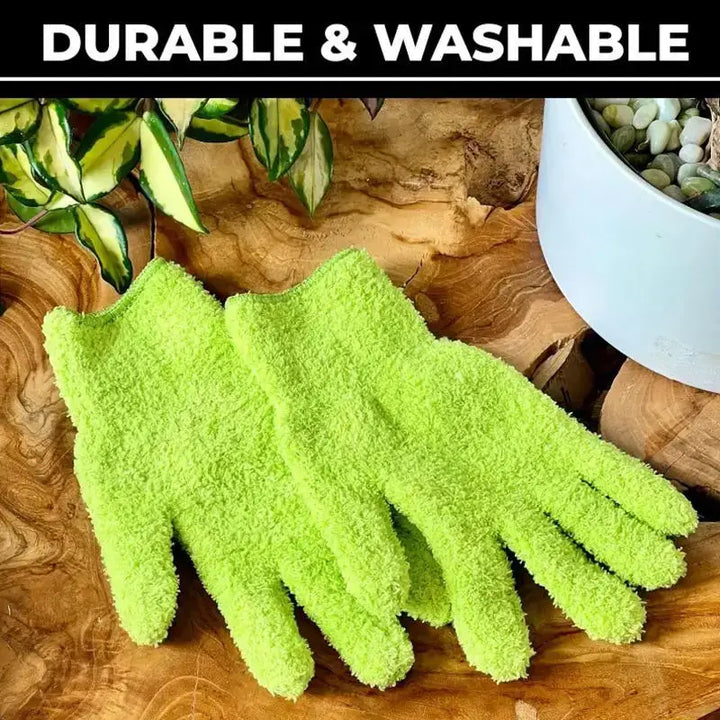 3Pairs Microfiber Dust Removal Gloves Coral Fleece Reusable Household Cleaning Tool - Ebtkr