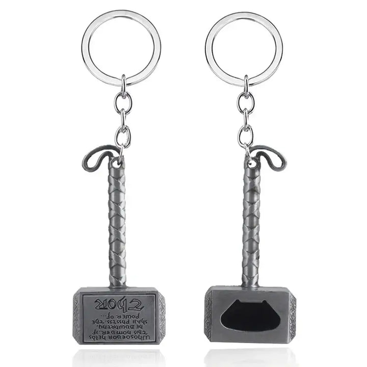 Thor’s Hammer Metal Keychain – Epic Key Ring for Marvel Fans 🔨⚡