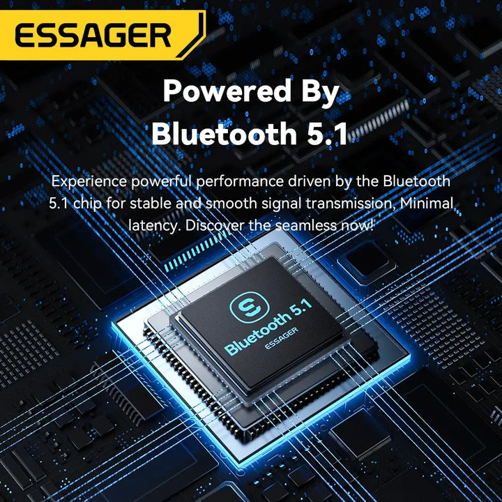 Essager 2-in-1 Bluetooth 5.1 Audio Receiver & Transmitter - Wireless AUX Stereo Adapter for Earphones, TV, Car - Ebtkr