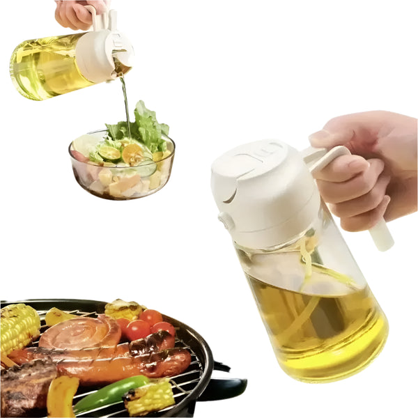 2-in-1 Oil & Vinegar Spray Bottle – Smart Kitchen Sprayer (200/300/500ml)