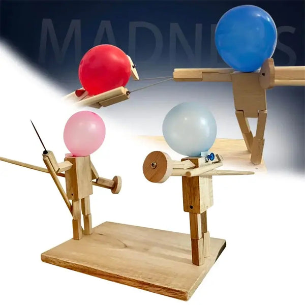 Wooden Balloon Battle Game – Fast-Paced 2-Player Fun! 🎎🎈