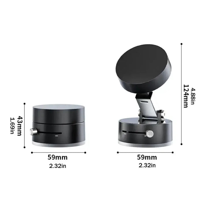 Magnetic Suction Cup Swivel Phone Stand – Foldable & Universal Mount