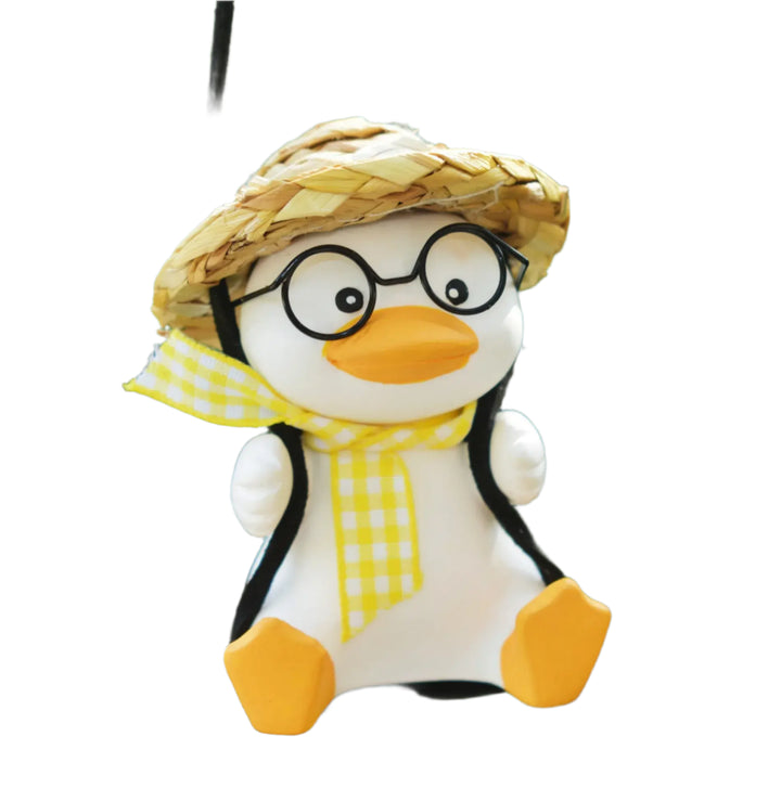 Cute Duck Car Mirror Pendant – Tire Swing Charm for Women 🚗🦆💛