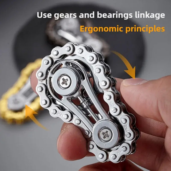 Sprockets Flywheel Metal Gyro Fidget Spinner – Stress Relief EDC Toy