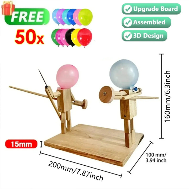 Wooden Balloon Battle Game – Fast-Paced 2-Player Fun! 🎎🎈