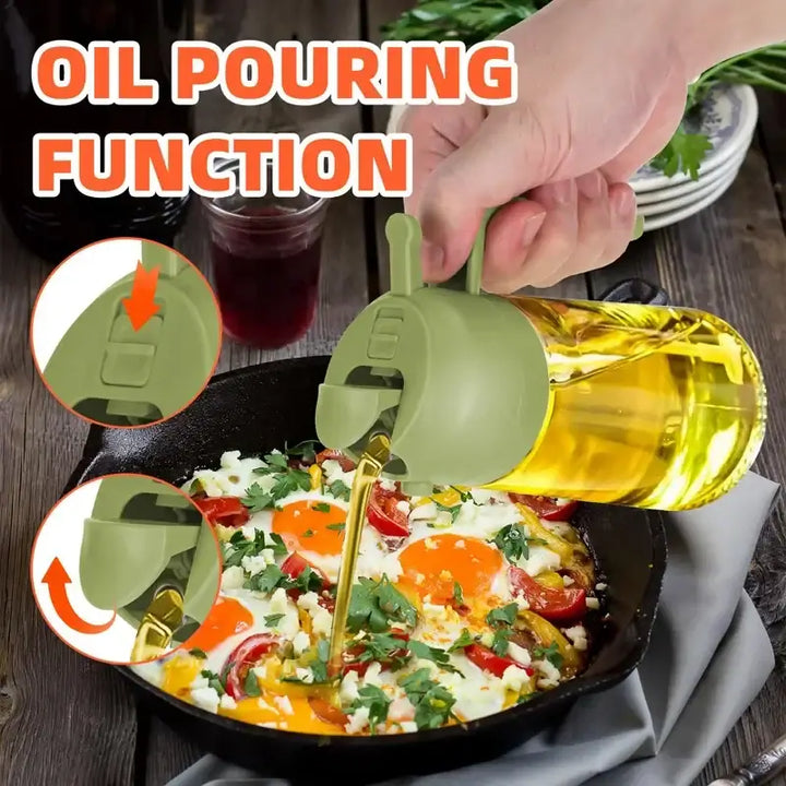 2-in-1 Oil & Vinegar Spray Bottle – Smart Kitchen Sprayer (200/300/500ml)