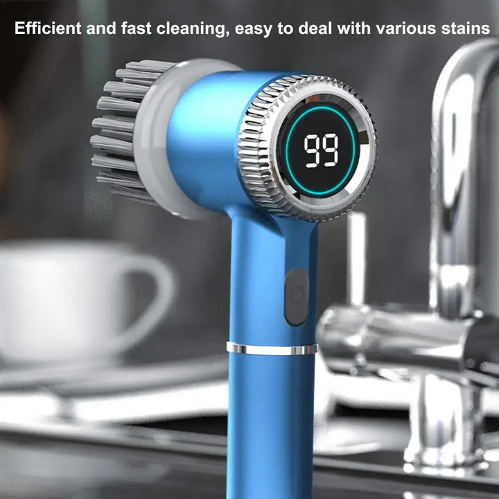 PLUZZ Zai Xiao Professional Electric Cleaning Brush Handheld Rechargeable for Bathroom Kitchen - Ebtkr