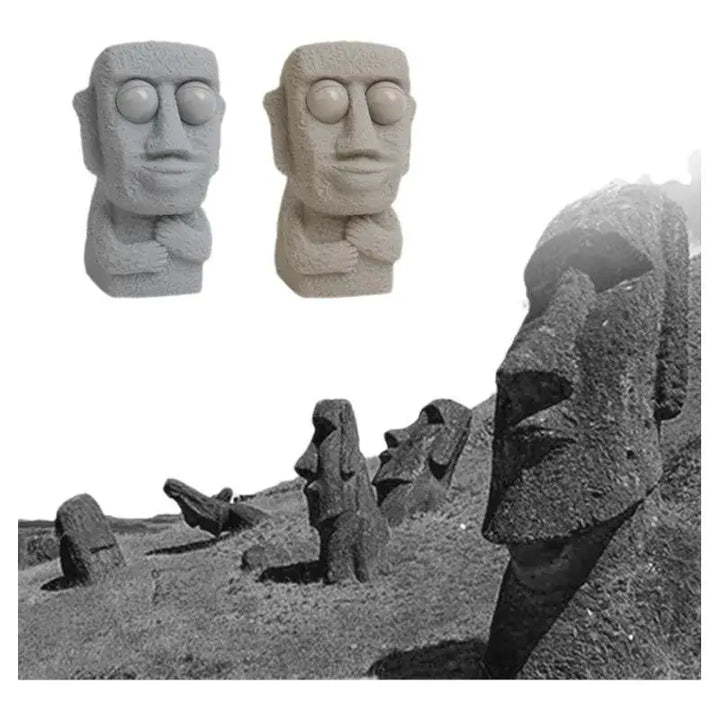 Moai Stone Man Stress Toy – Eye-Popping Squeeze & Squish Fun! 😲🗿