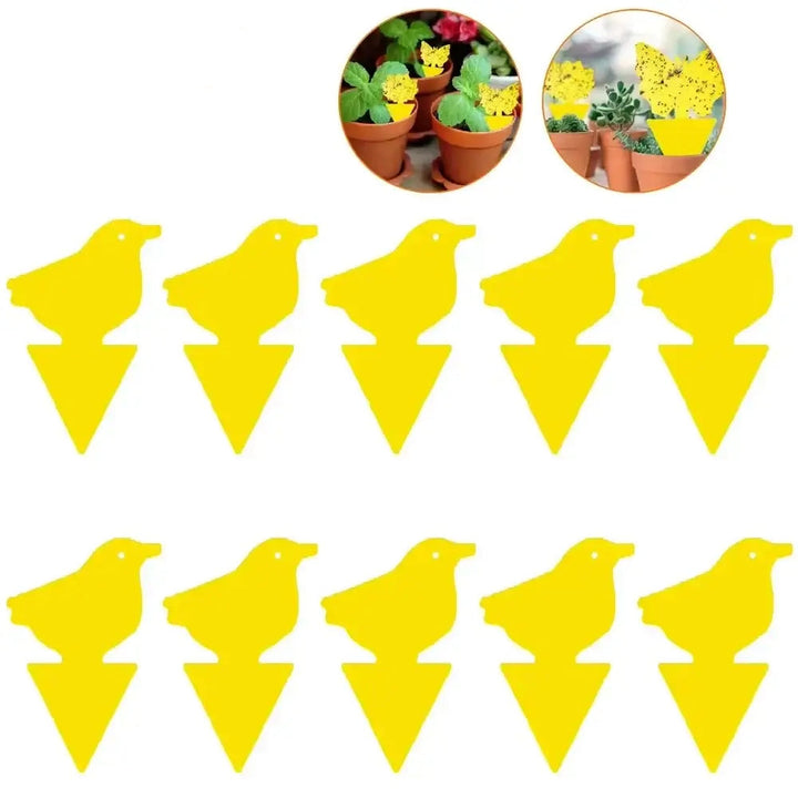 Butterfly & Sunflower Double-Sided Yellow Insect Traps – Sticky Pest Control Boards - Ebtkr