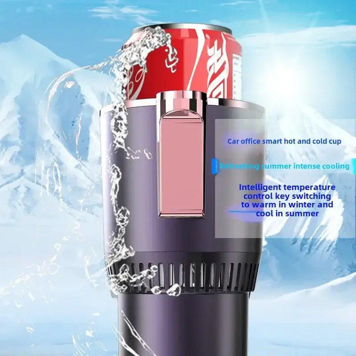 2-in-1 Smart Car Hot & Cold Cup Holder – Touchscreen Beverage Cooler & Warmer - Ebtkr